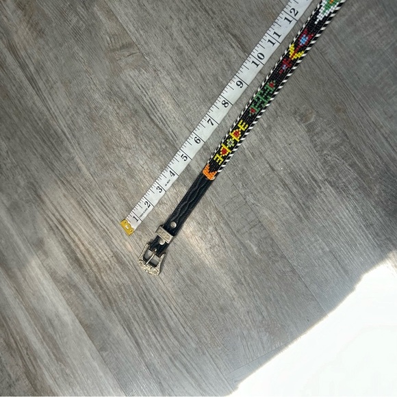 Vintage leather beaded belt - Picture 4 of 14